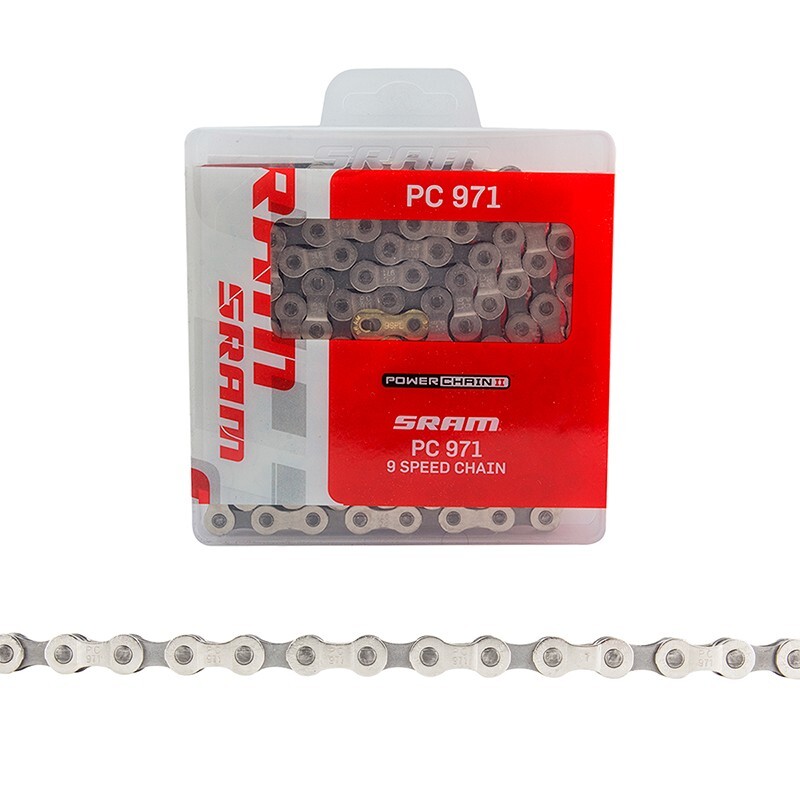 SRAM PC-971 9 SPEED SILVER/GRAY CHAIN W/ POWERLINK NEW IN BOX