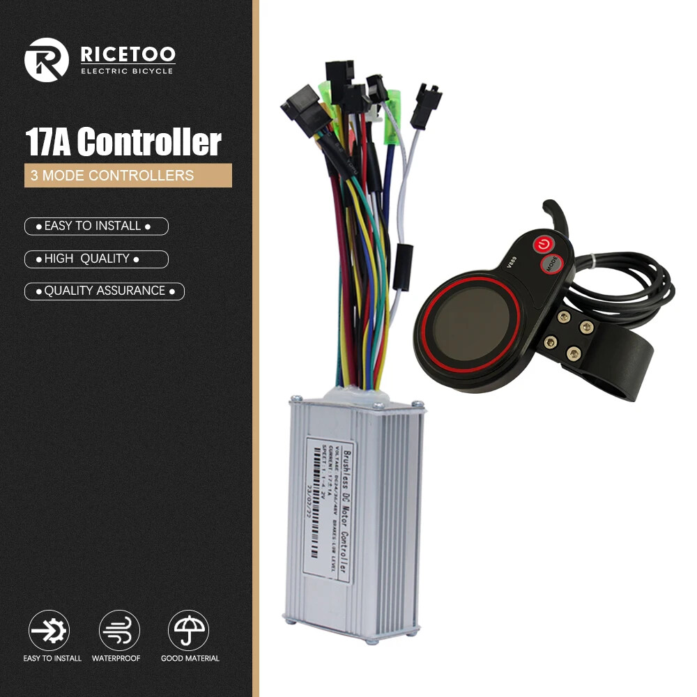 Three Mode 250W-1000W E-bike Brushless Sinewave Controller 17A/26A/30A 36V/48V