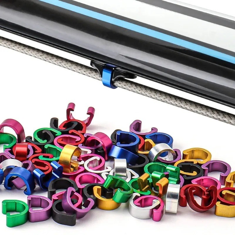 10PCS Bike Brake Cable Housing Clips C-Clip Guide for MTB Road Bike multicolour