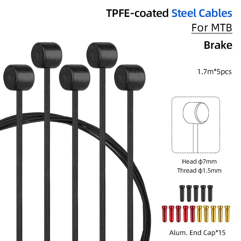 Bicycle PTFE Coated Stainless Steel Core Wire MTB Road Bicycle Zinc Coated Carbo