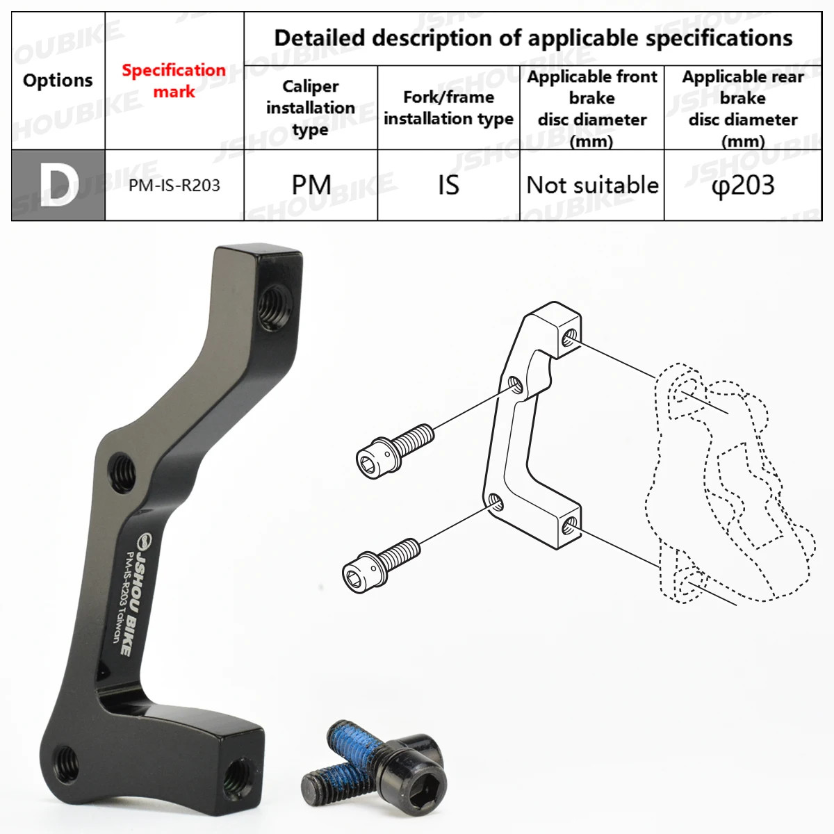 Bike Disc Brake Adapter PM IS Mount 140 160 180 203mm Rotor Converter