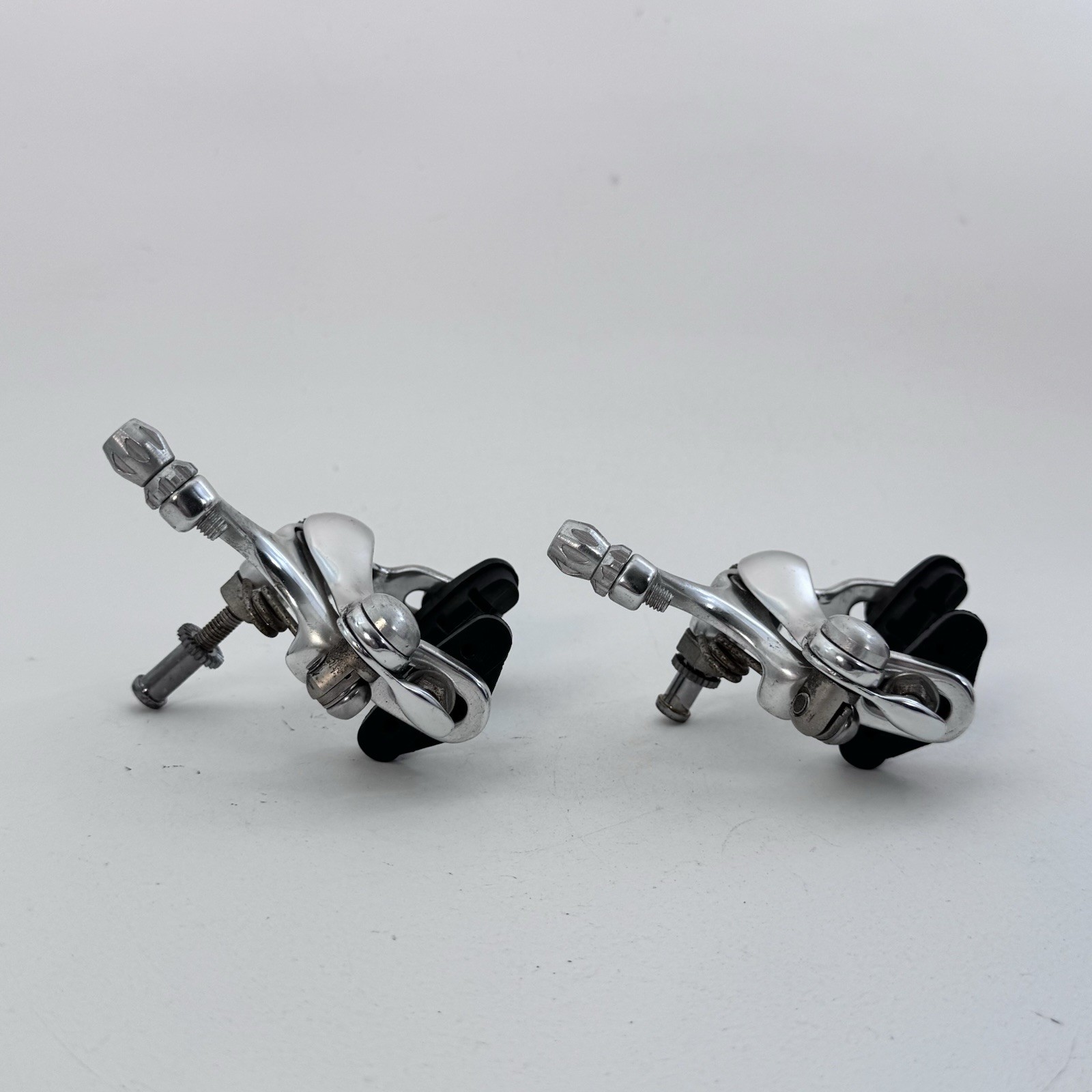 Vintage Brake Caliper Set Side Pull Dual Pivot Recessed 00s Road Silver A16
