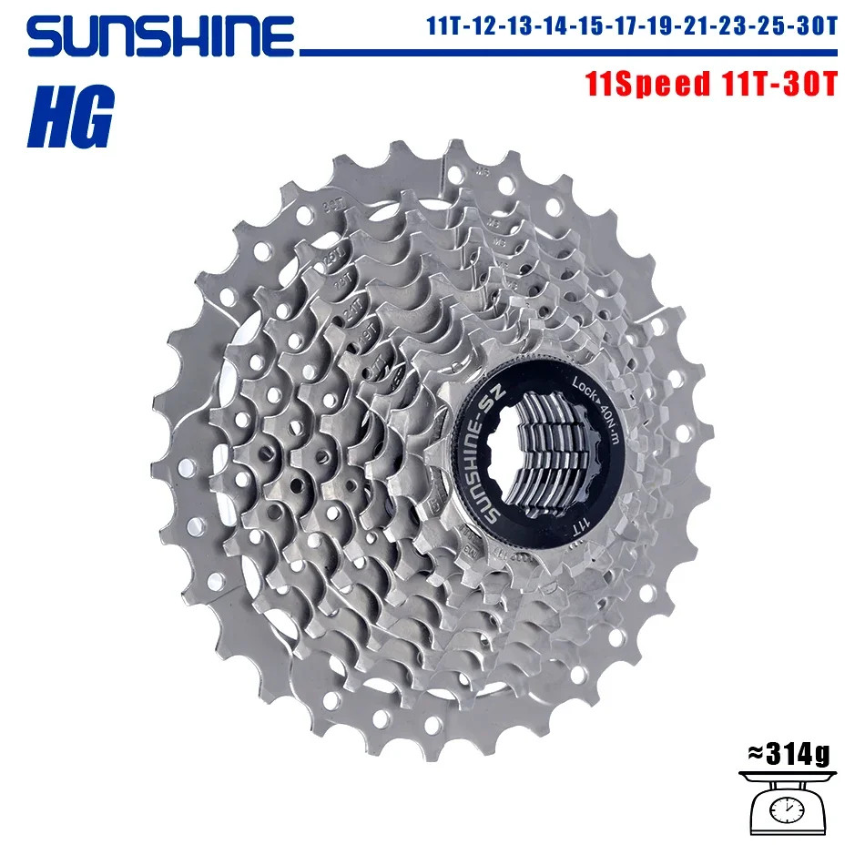 SUNSHINE Road Bike Cassette 8/9/10/11/12 Speed 23/25/28/32/34/36T K7 Cassette 8V