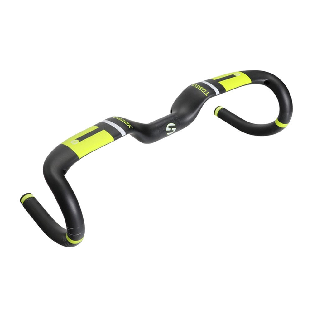 TOSEEK Carbon Fiber Road Bike Rise Handlebar Racing Drop Bar Handlebars 31.8mm
