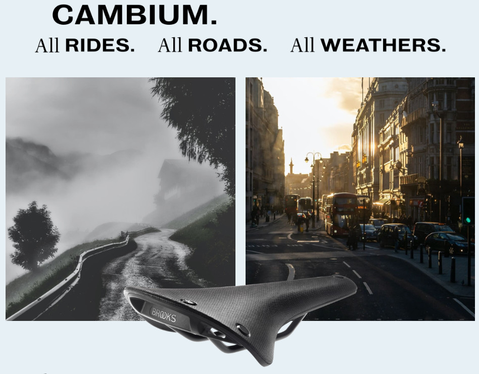 Brooks All Weather CAMBIUM Saddles C13, Standard or Carved