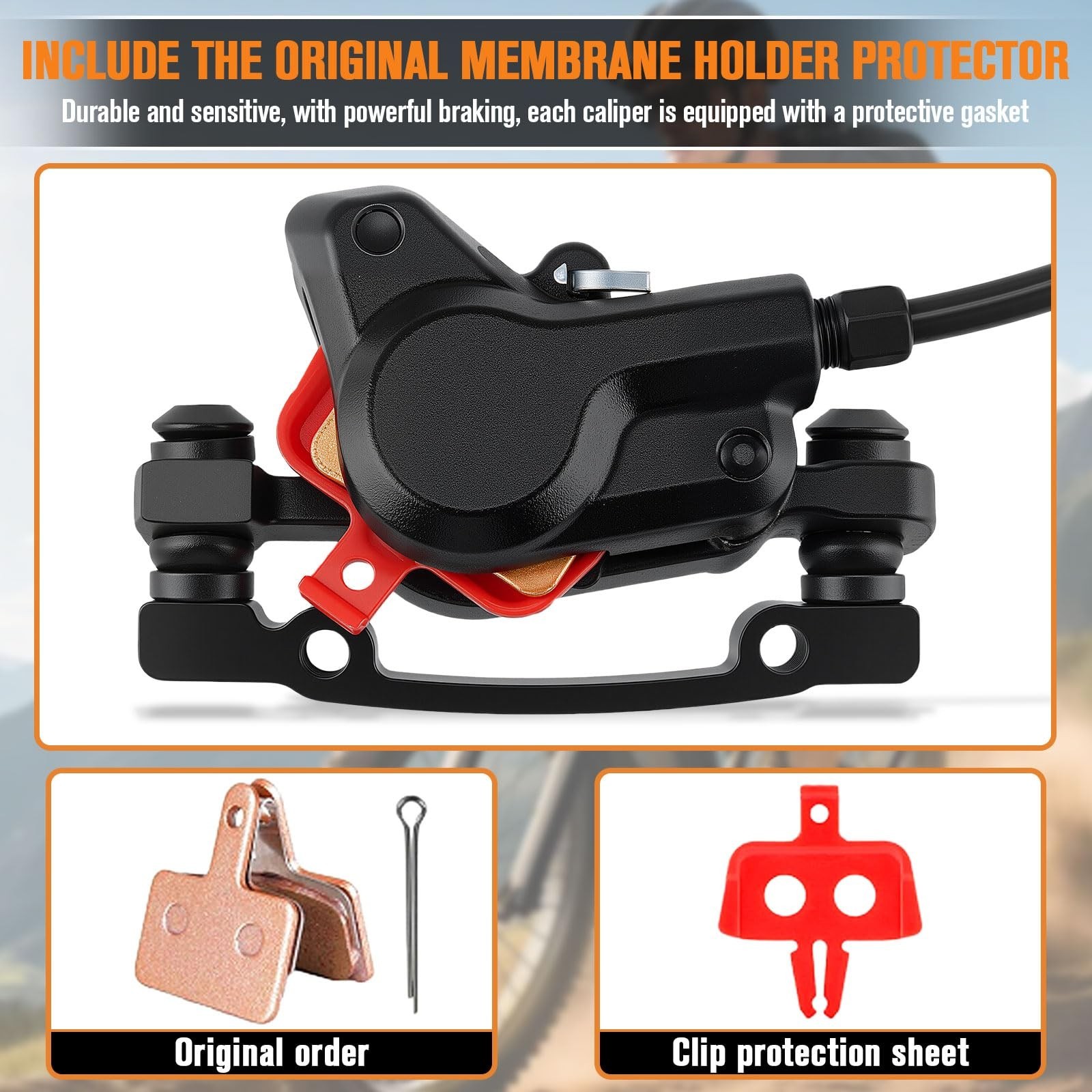 Hydraulic Brakes for E-Bike & Mountain Bike – 160mm Rotors, Ceramic Pads, 4 Pist