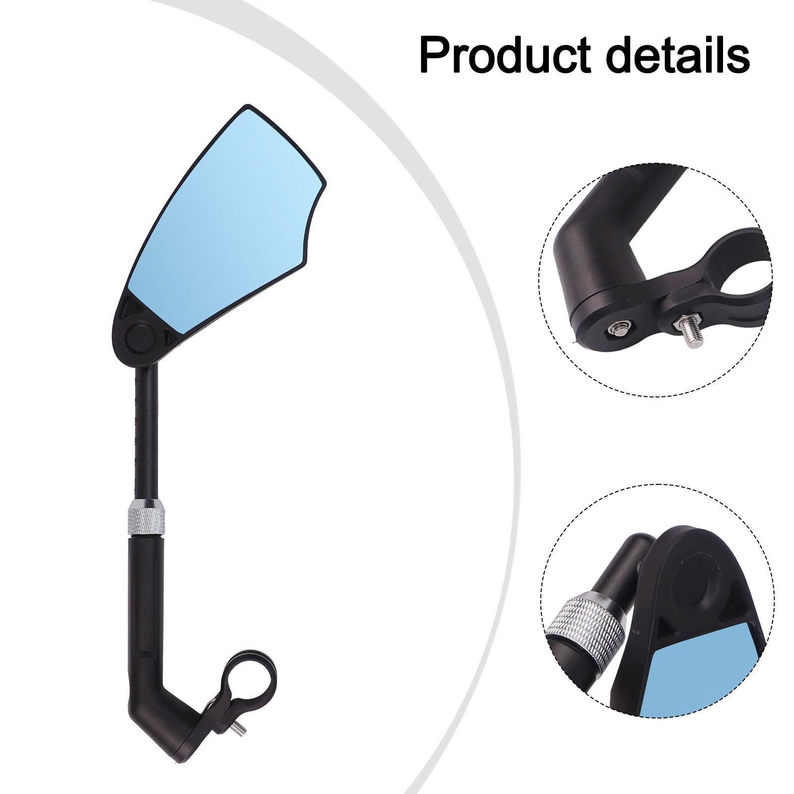 Retractable Mountain Bike Mirrors with Safety Features and Adjustability