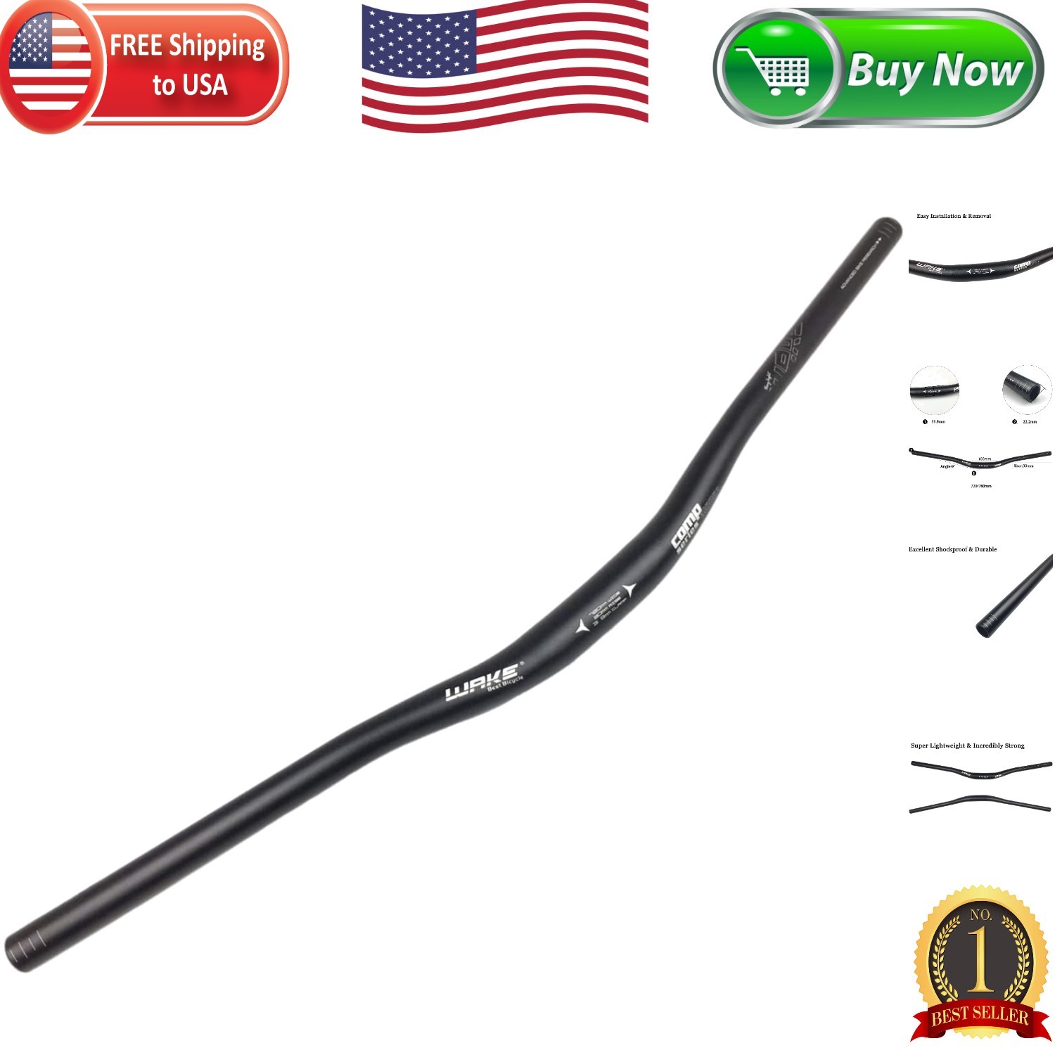Ergonomic Aluminum Alloy 31.8mm MTB Handlebar – Lightweight 720/780mm Design