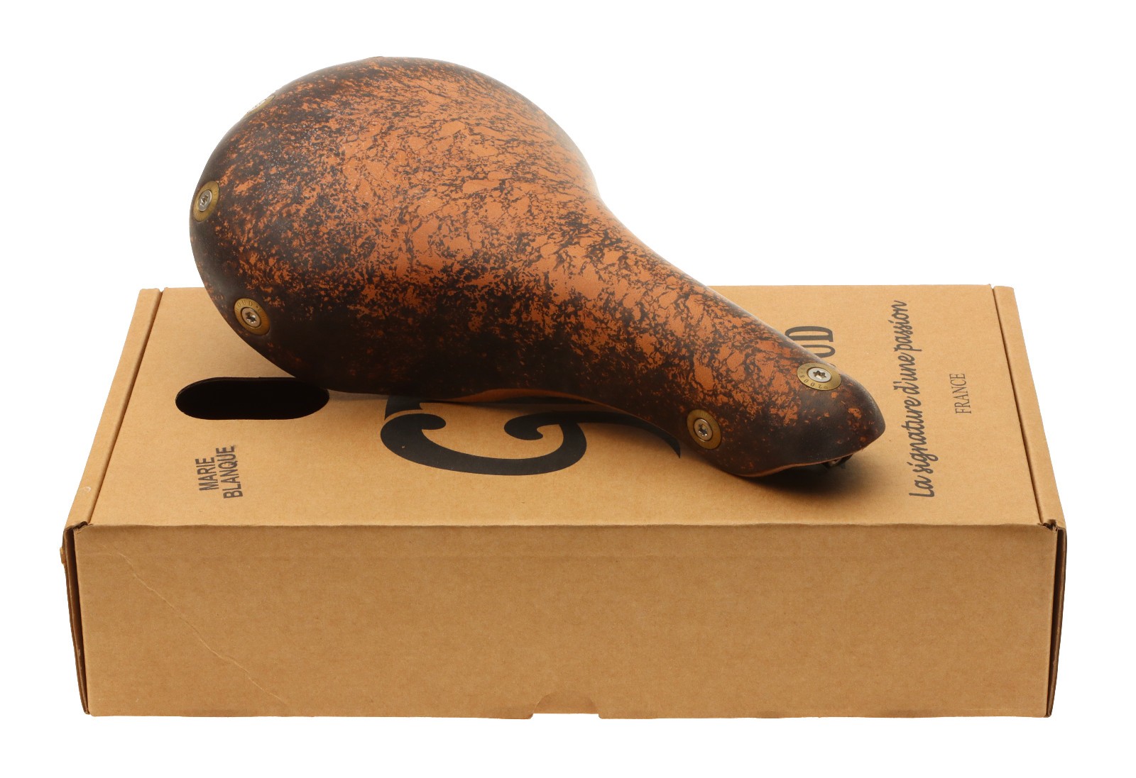 Gilles Berthoud Marie Blanque Saddle Steel Rails Hard Leather Cork NEW NOS