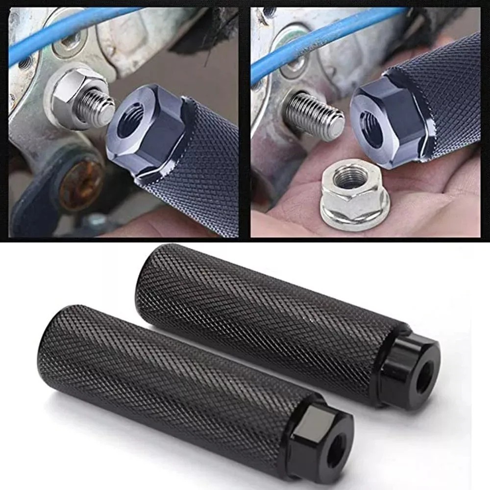 New Bike Pegs Aluminum Alloy Anti-Skid Lead Foot Bicycle Pegs Fit 3/8 inch Axles