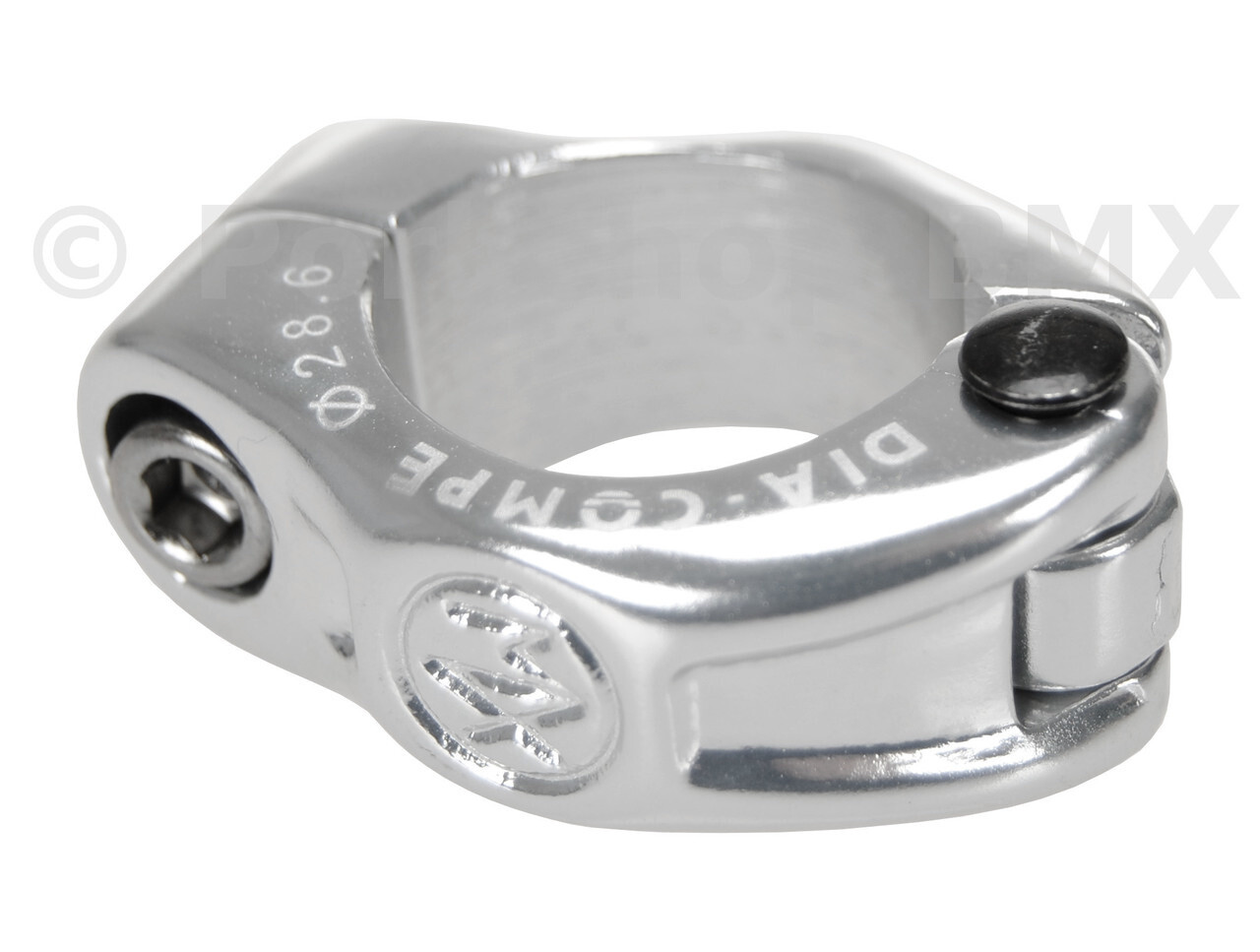 Dia-Compe MX hinged BMX bicycle seat clamp – 28.6mm (1 1/8″) SILVER