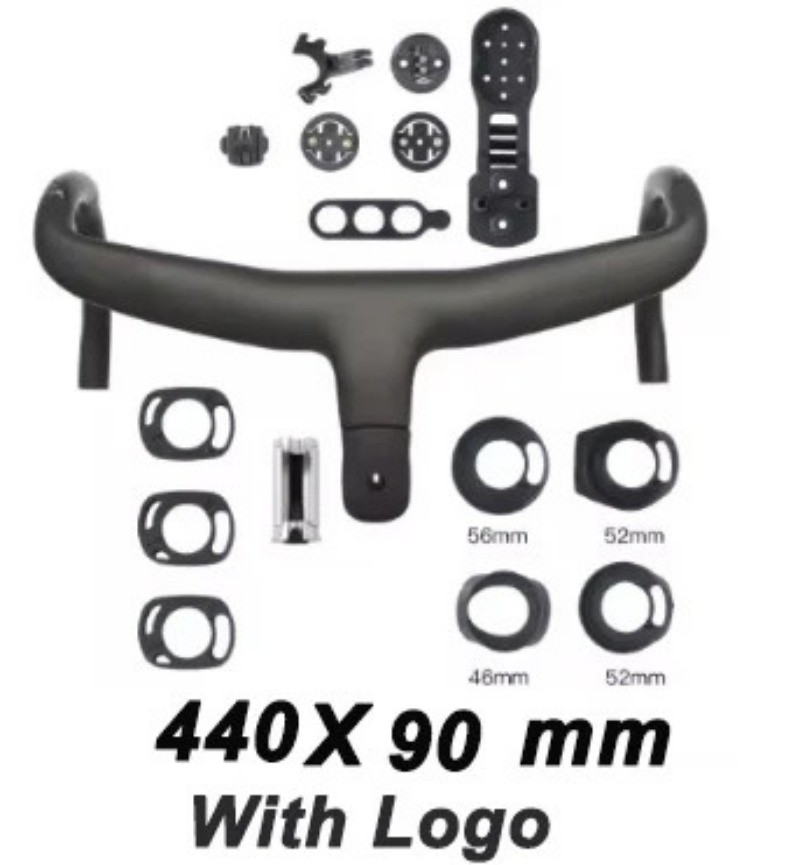 Road Bicycle Integrated handlebar Internal Routing Cable Carbon with Mount