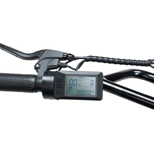 Electric Bike LCD Display Meter Panel Speedometer 36V 48V 5 Pin Plug for 22.2mm