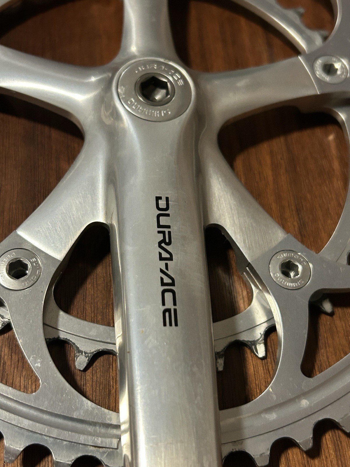 Vintage Shimano Dura Ace FC-7410 Crankset 170 mm 53-39T 7400 Road Ti Crank Bolts