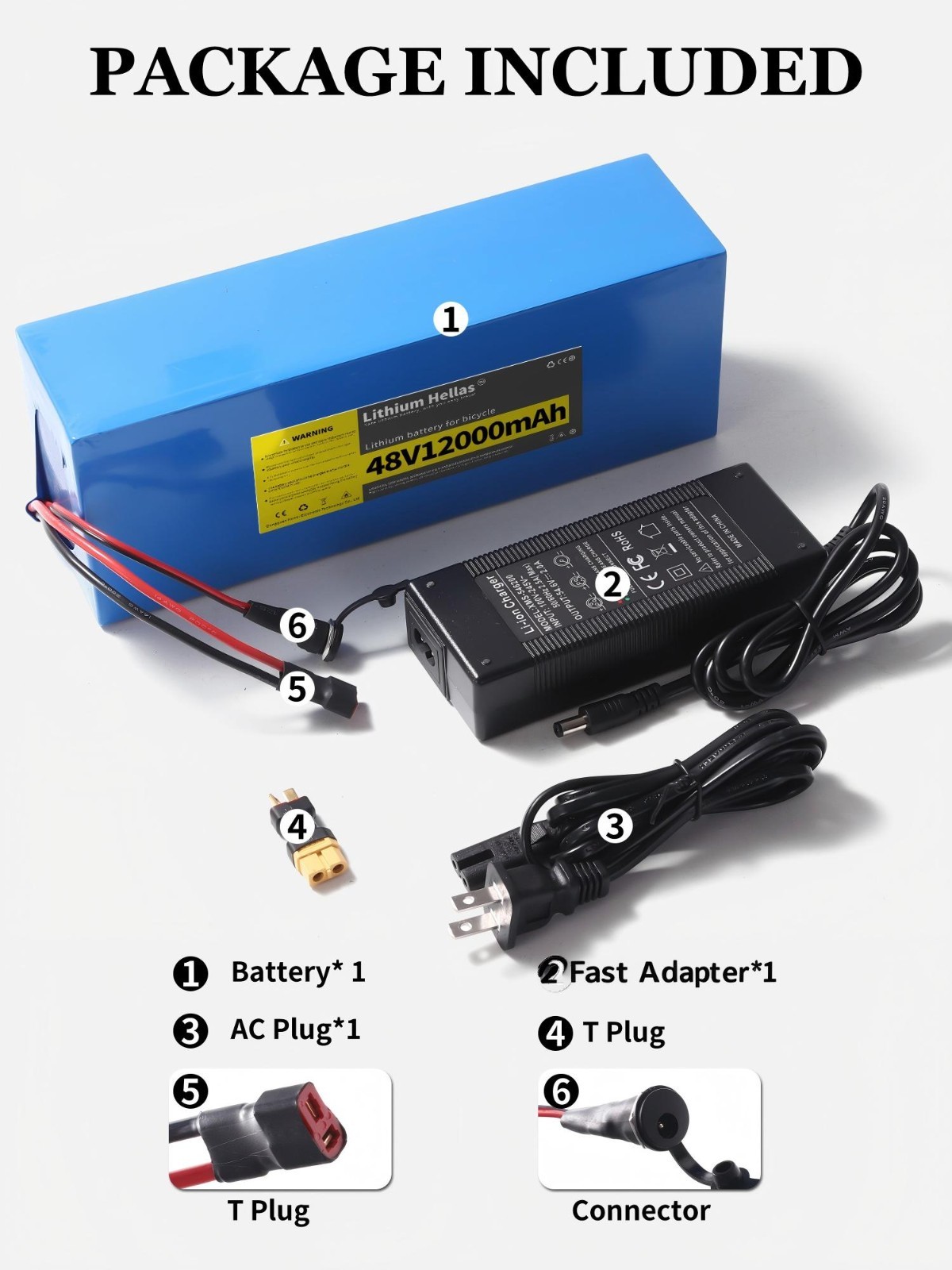 48V12Ah Electric Bicycle EBike Scooter Li-ion Battery With BMS High Performance