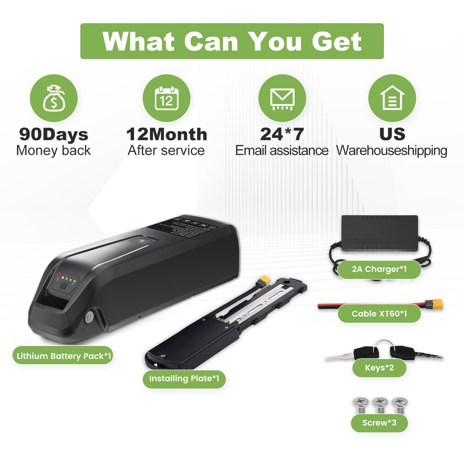 48V 10.4AH Lithium-Ion Ebike Battery For 26″ Vivi F26FUL AMAK00019 Electric Bike