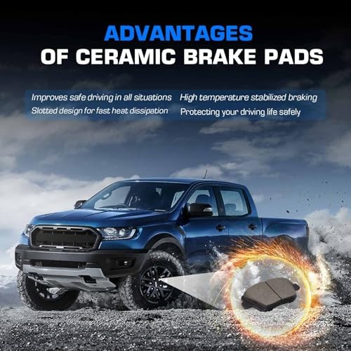 Front Rear Ceramic Disc Brake Pads Set for Hyundai Sonata, for Kia Optima