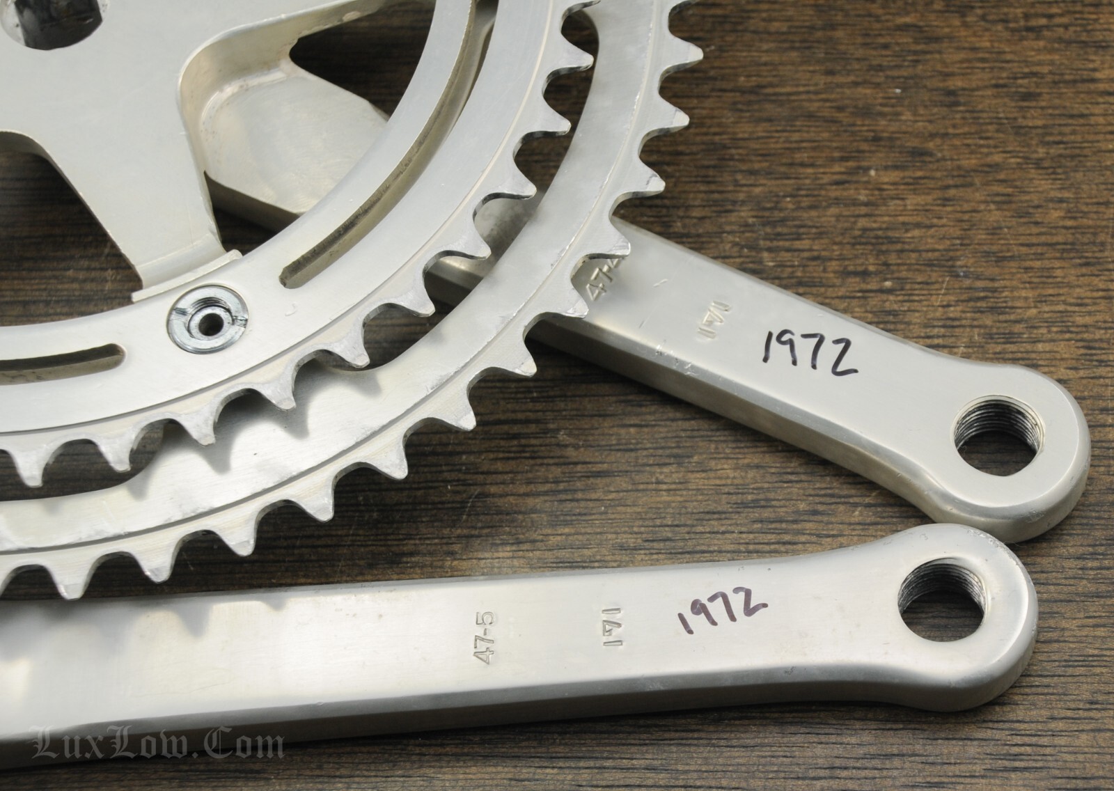 Vintage Sugino Mighty Competition RoadBike CRANKS 171mm52t44t Chainrings Bicycle