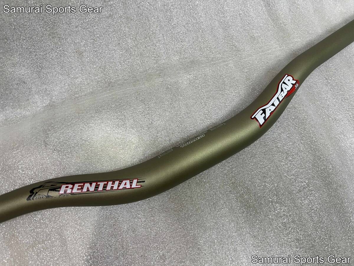 Renthal Fatbar 35 Riser Bar 800mm Gold New Aluminum