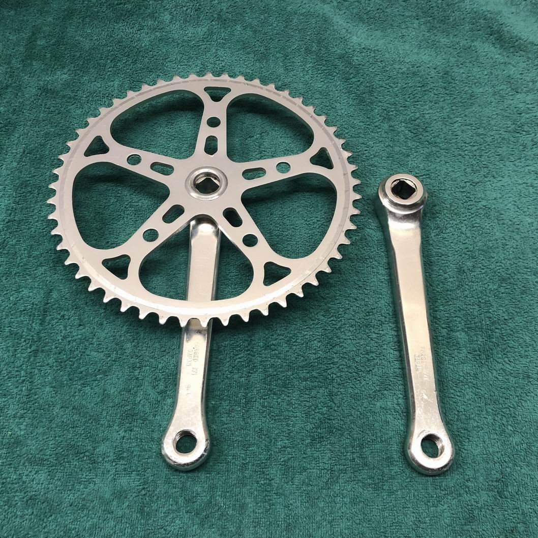 Vintage FUJI Sugino Maxy Aluminum Crank Set 171mm / 52 Tooth Chain Ring