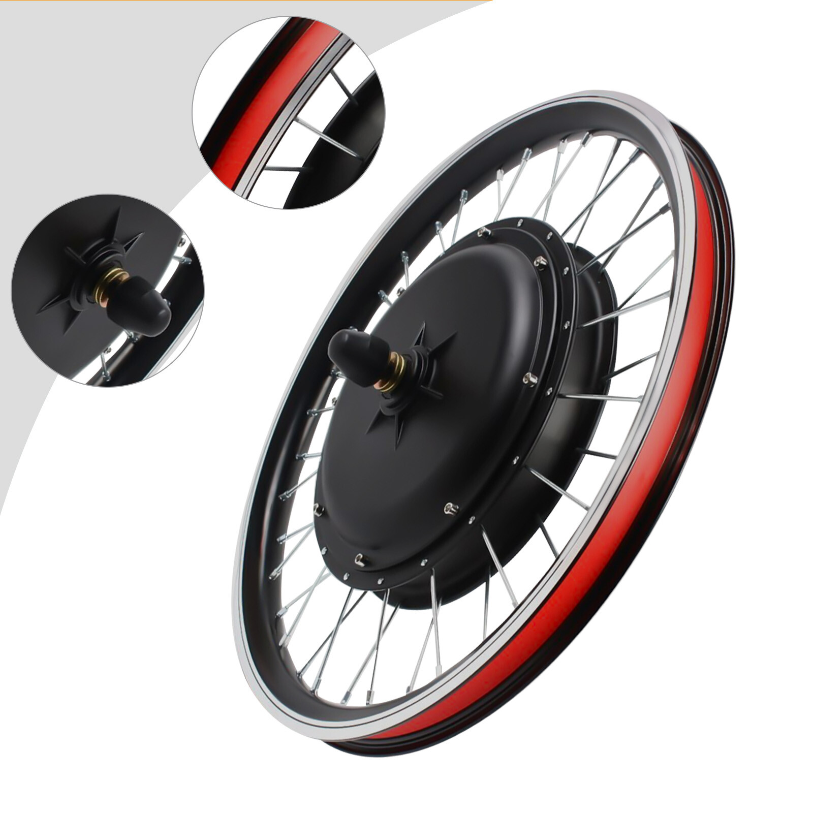 20″ 48V Ebike Front Wheel Electric Bicycle Motor Conversion Kit Motor Hub 1000W