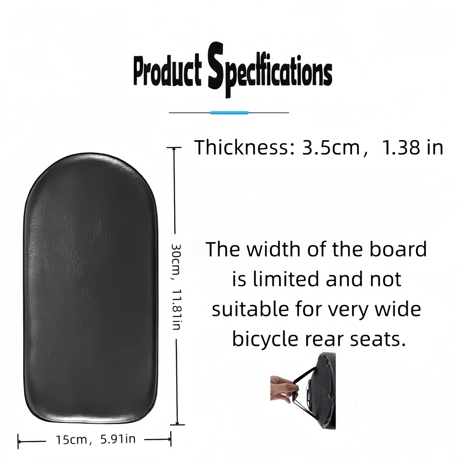 chhcjqyyf Bike Saddles Universal Fit for Standard and Ebikes Black