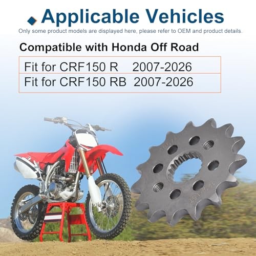Front Sprocket 15T 420 Chain 6mm Fit for Honda CRF150R CRF150 RB 2007-2026 |