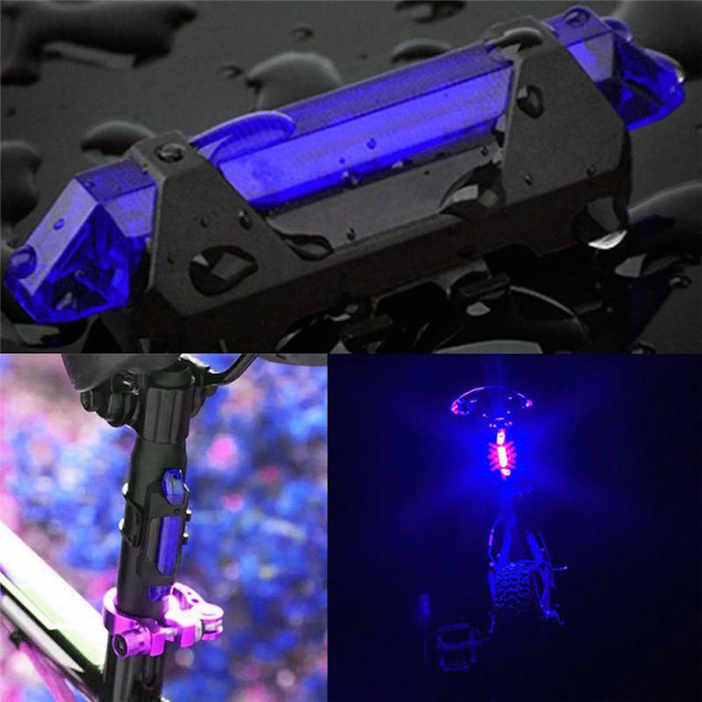 LED RECHARGEABLE FRAME LIGHT Bike Bicycle Glow safety 3 modes flashing cycling
