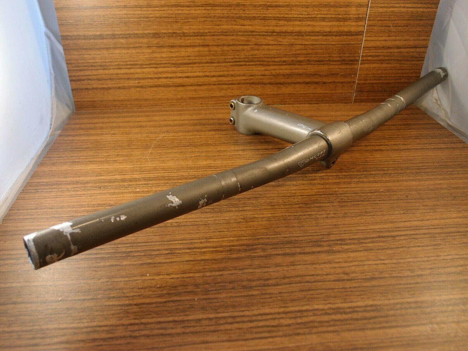 1990’s MTB aluminium flat handlebar Concept USA + ahead stem Concept 1 in