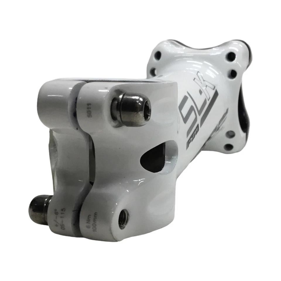 FSA SL‑K Stem 100mm 31.8mm ±6° 1‑1/8″ Alloy w/ Carbon Faceplate White