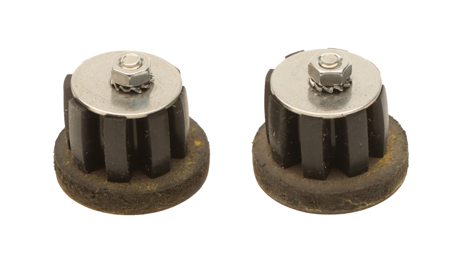 Gilles Berthoud Road Handlebar End Plugs PAIR Black Leather NEW NOS NIB