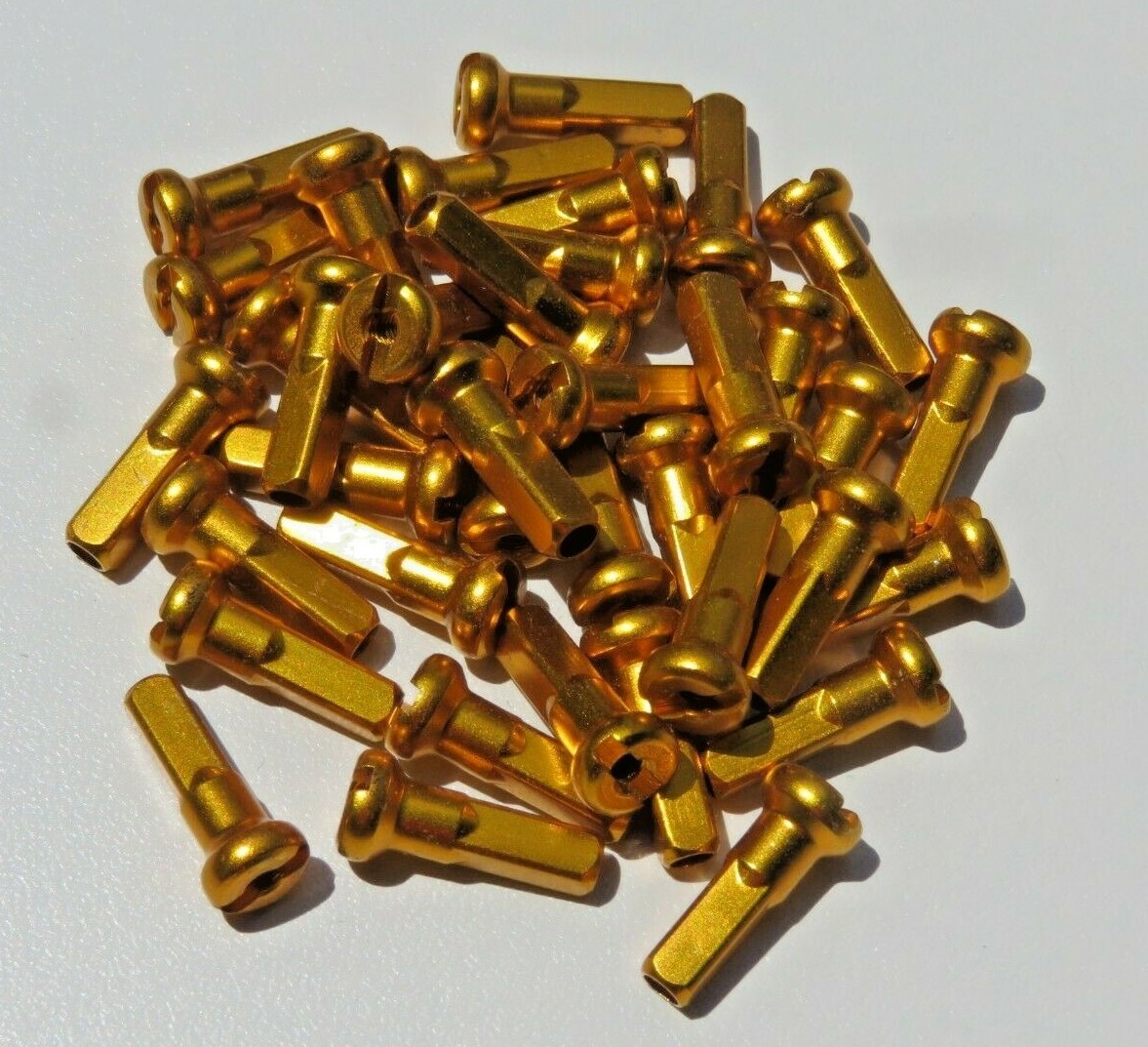 14mm GOLD Alloy Aluminum spoke nipple 14g (2.0mm) Custom amounts