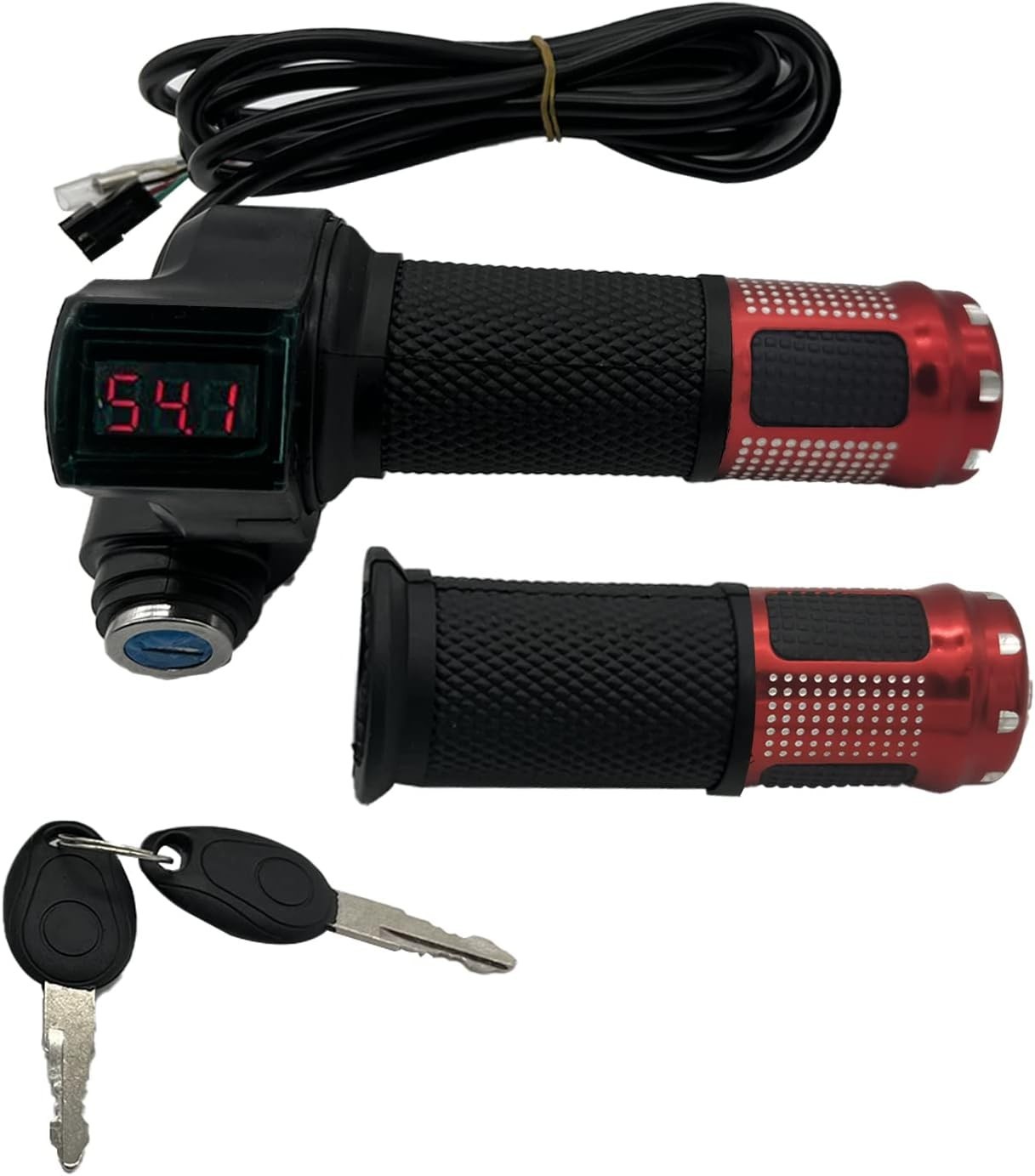 High-Performance eBike Twist Handlebar Grip with Voltage Meter – 7.8×1.38 inches