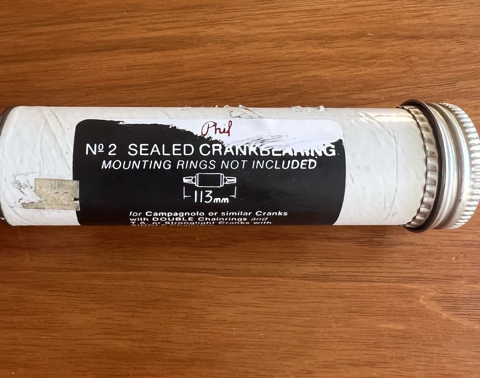 Vintage Phil Wood 113mm Square ISO Tapered Bottom Bracket – Used/Good Condition