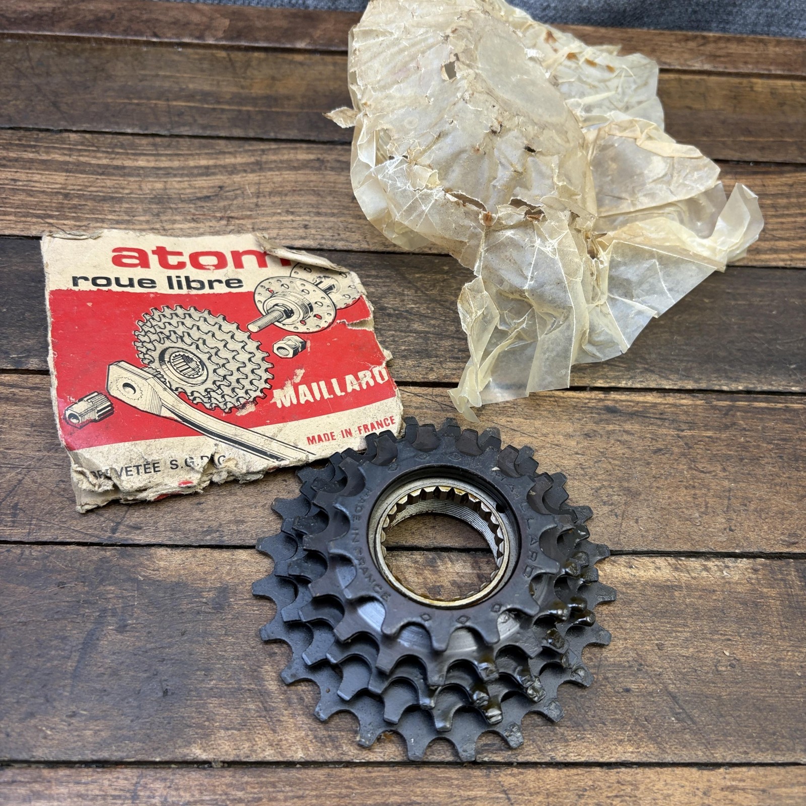 Vintage Maillard Atom Freewheel 5-Speed 28T 14-28 Normandy BSA 1.37×24 France 5s