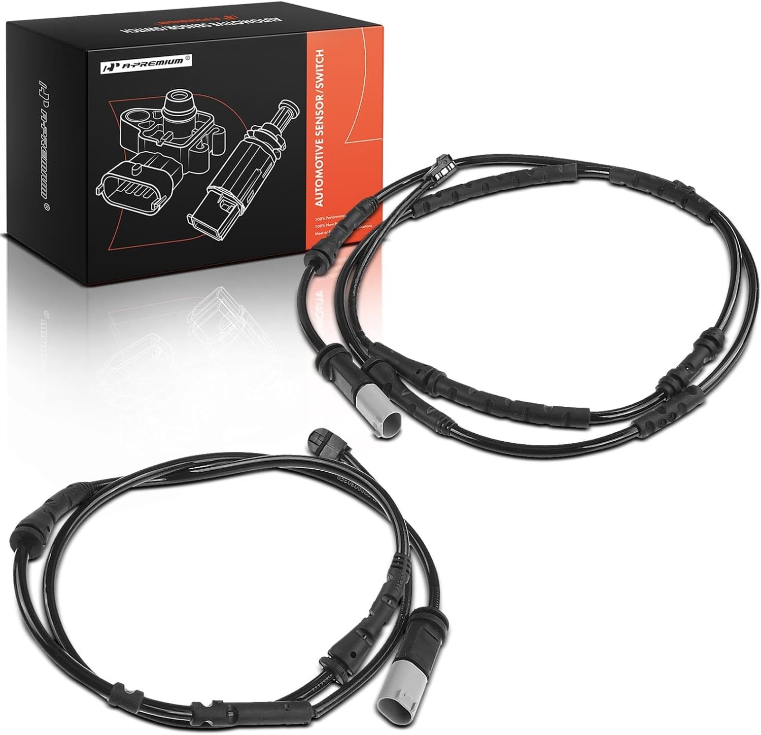 A-Premium Front and Rear Disc Brake Pad Wear Sensors Compatible with BMW F25 Ser