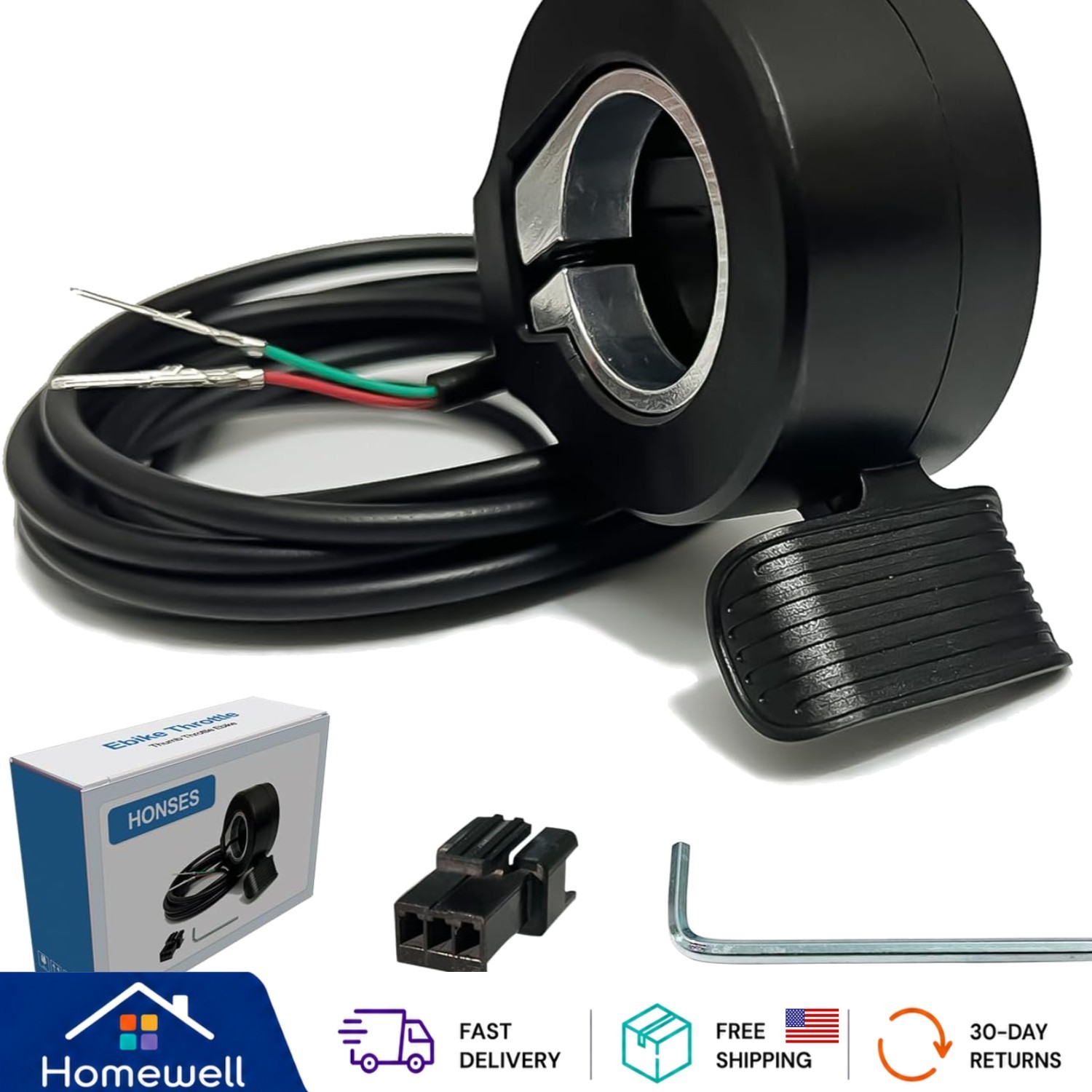 Universal Thumb Throttle for E-Bikes and Scooters – Ergonomic 12V-72V Control