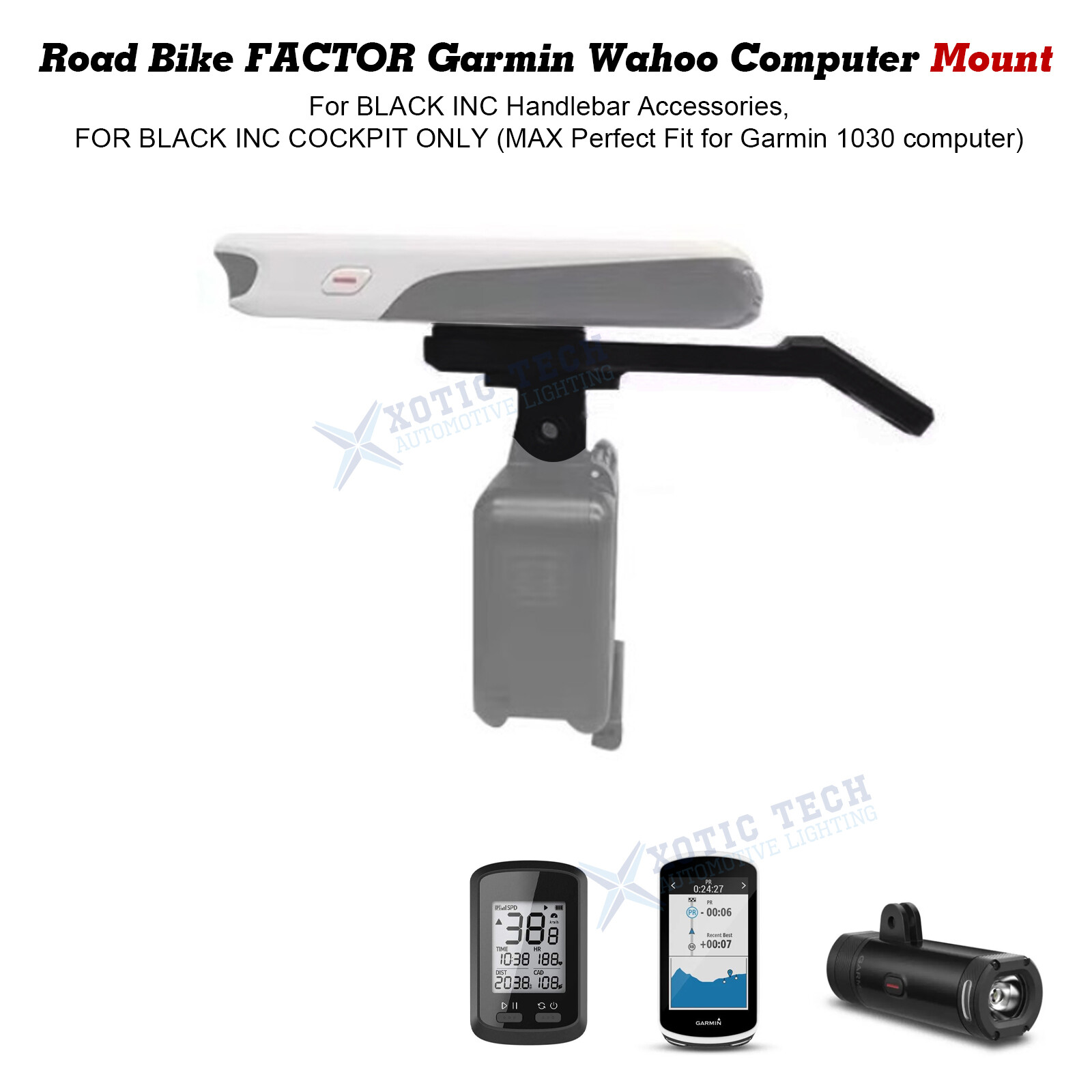 Road Bicycle FACTOR Garmin/Cateye Computer Mount For BLACK INC Handlebar Holder