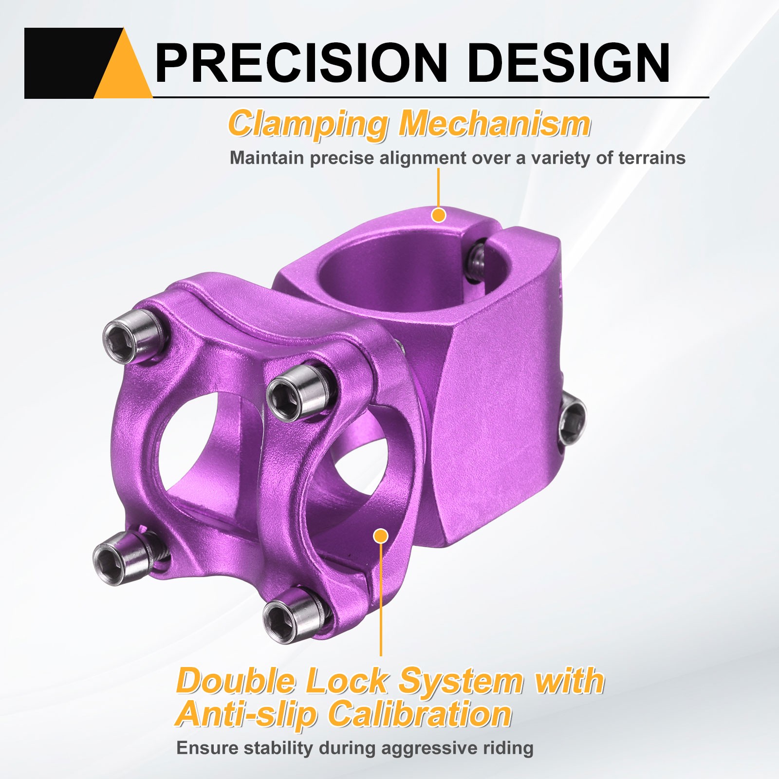 25.4mm Bike Stem 7 Degree 38mm Bicycle Handlebar Stem form TB Sand Purple