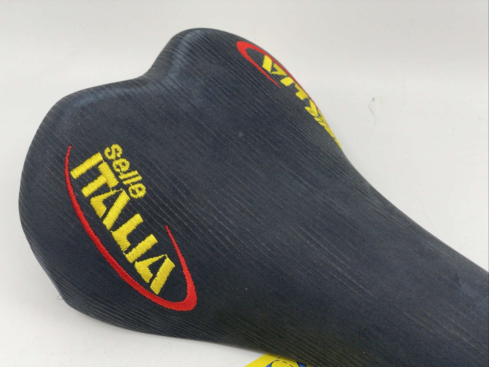 NOS VINTAGE 1999 Selle Italia Turbomatic 3 Black Leather Manganese Rail Saddle