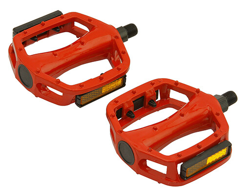 NEW! ABSOLUTE 505 BICYCLE ALLOY PEDALS IN RED COMPATIBLE WITH 1/2 CRANK.