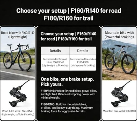 F160/R140 F180/R160 Disc Brake Motorcycle Bicycle Front and Rear Brakes