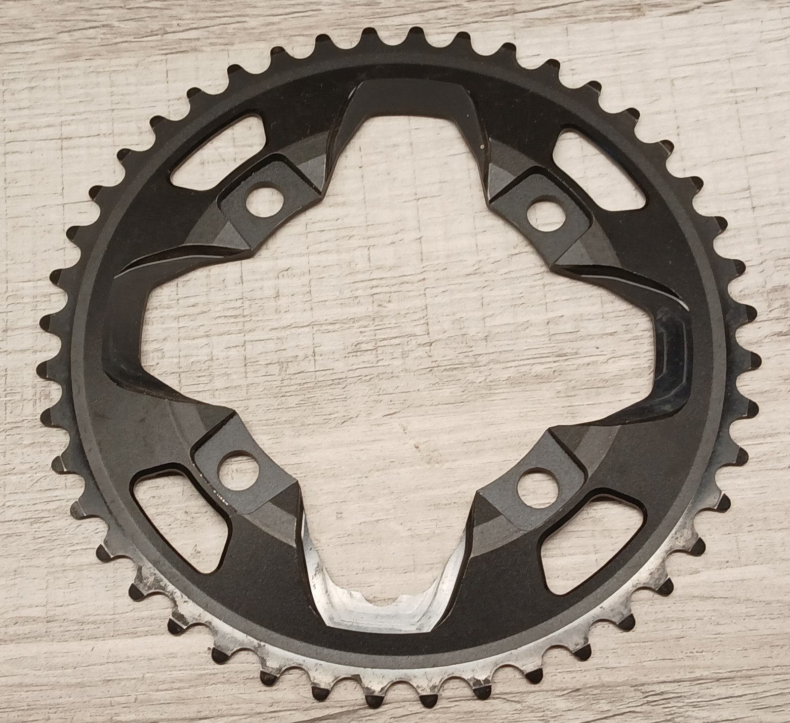 Unbranded 44 Tooth 4 Bolt 104 BCD Mountain Bike Chainring Thick Black