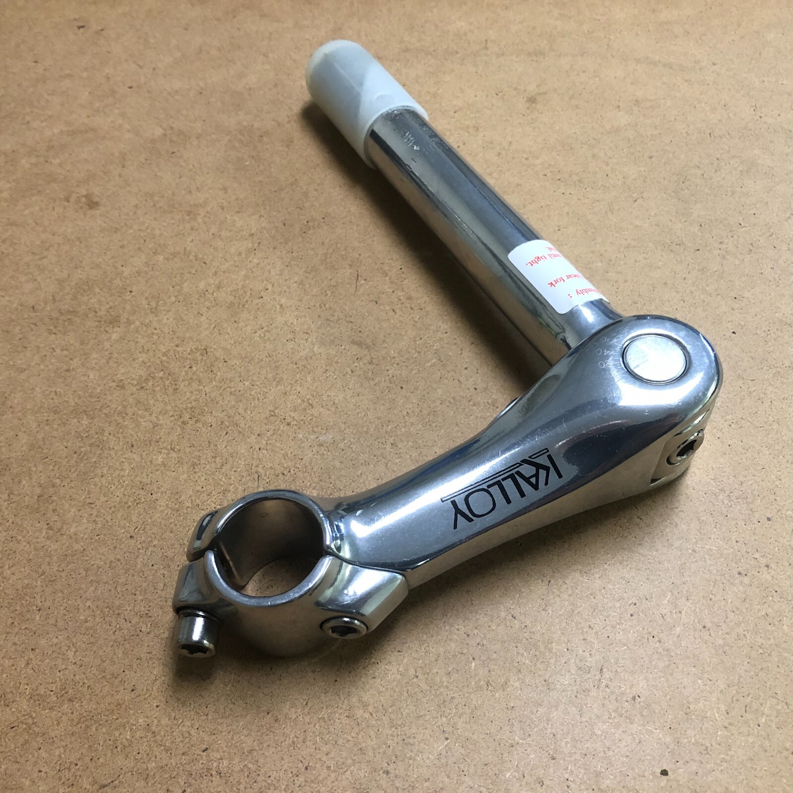 New Kalloy Adjustable Quill Stem Steerer 25.4mm Post Length 180mm Shiny Silver