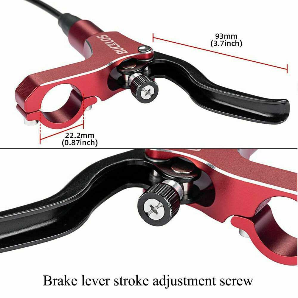 BUCKLOS Mountain Bike Front Rear Hydraulic Disc Brake IS/PM 160mm Caliper Levers