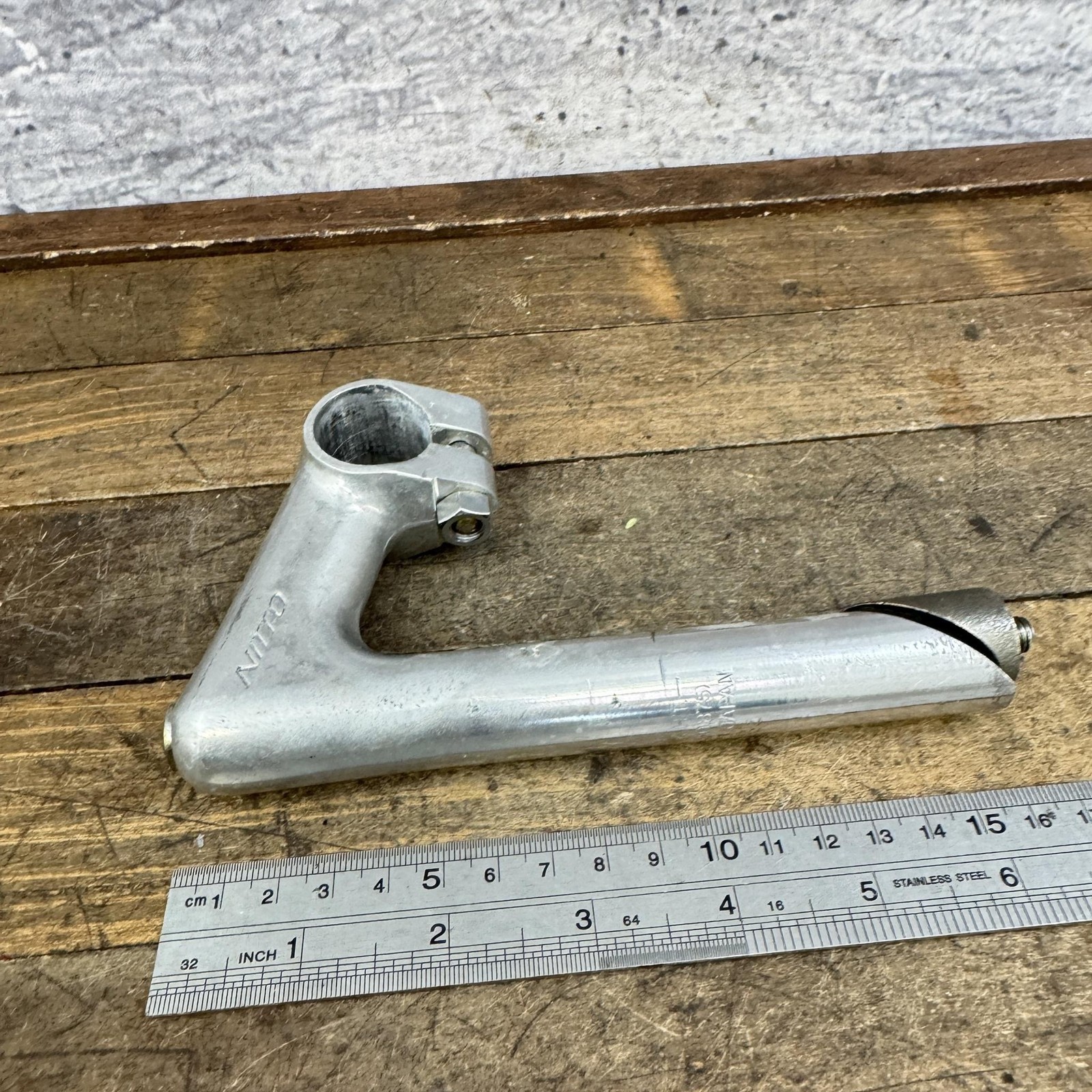 Vintage Nitto 75mm Quill Stem 25.4 Clamp 22.2 Japan Silver Alloy Road Bike