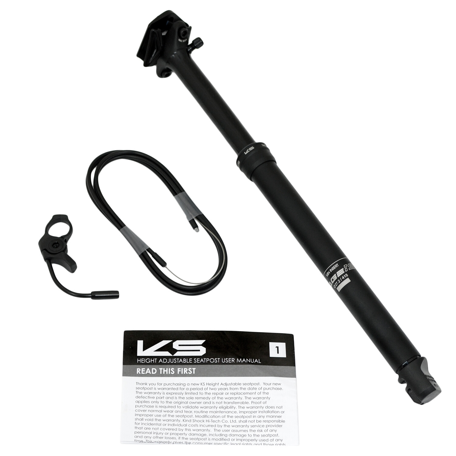 Kind Shock KS Rage-iS Suspension Dropper Seatpost w/ Remote 27.2x415mm T: 100mm
