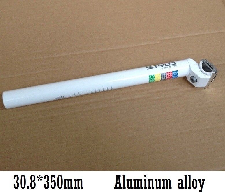 Aluminum MTB Road XC Bike saddle Seat post Backsweep Plain Seatpost 30.8*350mm