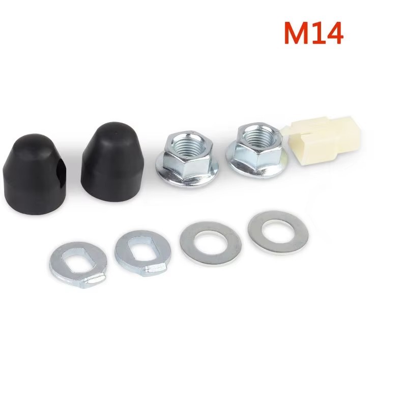 E-bike Hub Motor Axle M12/M14 Lock Nut /Lock Washer/Spacer/Nut-Cover Parts Kit