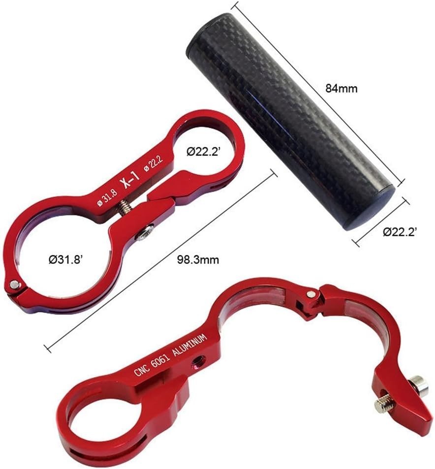 Durable Carbon Fiber Bike Handlebar Extender with Aluminum Clamp – 10cm Length